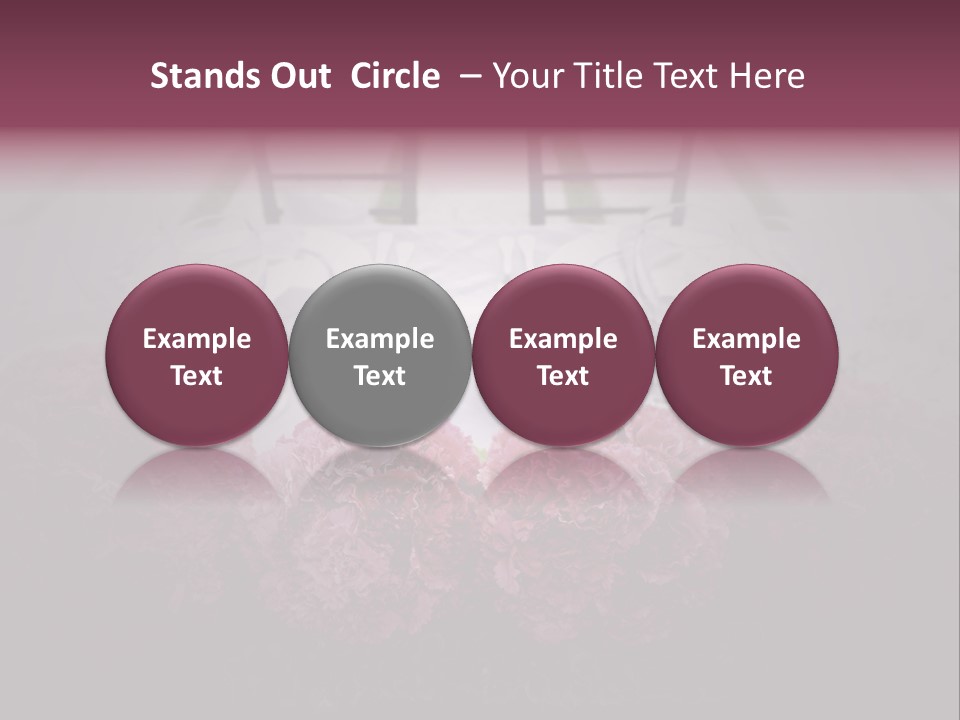 A Table Topped With Pink Flowers And Plates PowerPoint Template