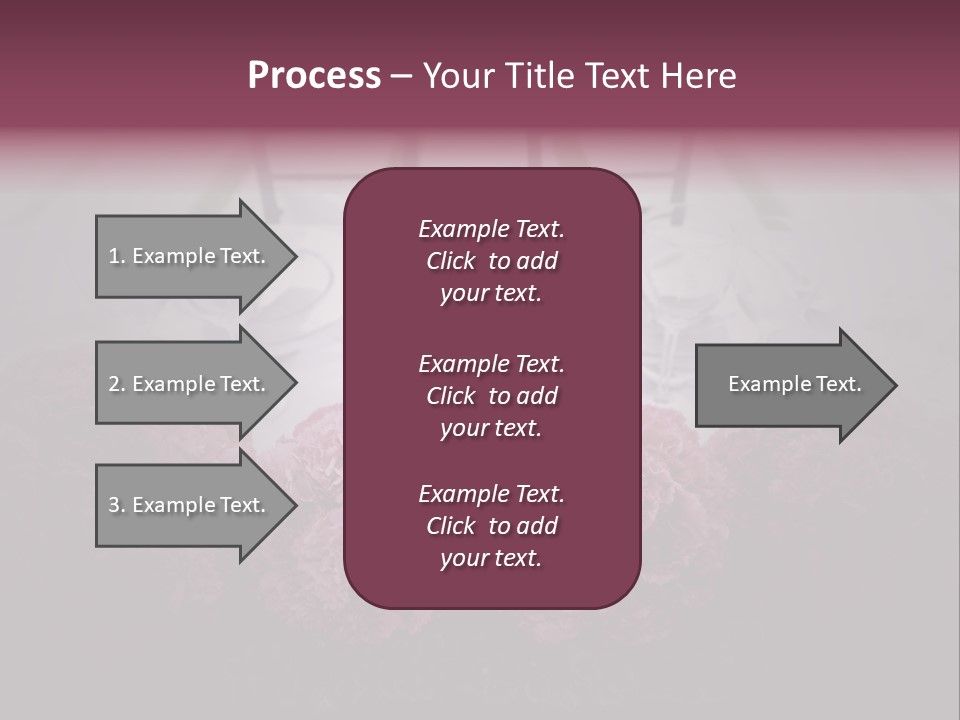 A Table Topped With Pink Flowers And Plates PowerPoint Template