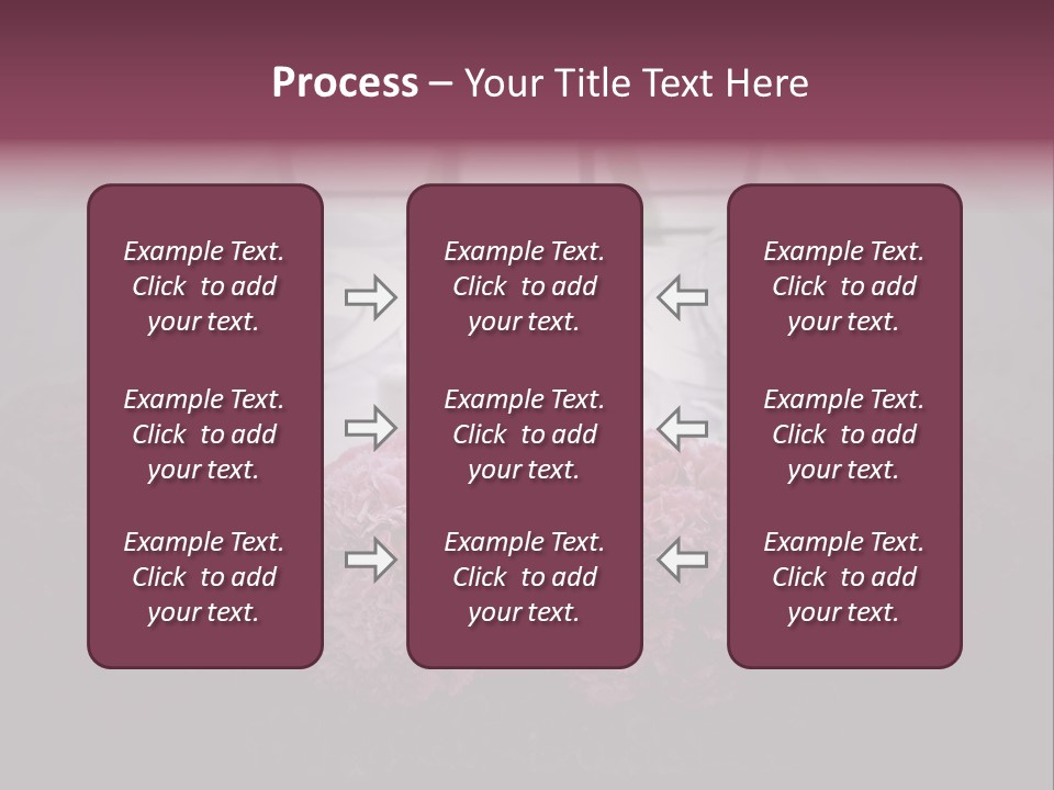 A Table Topped With Pink Flowers And Plates PowerPoint Template