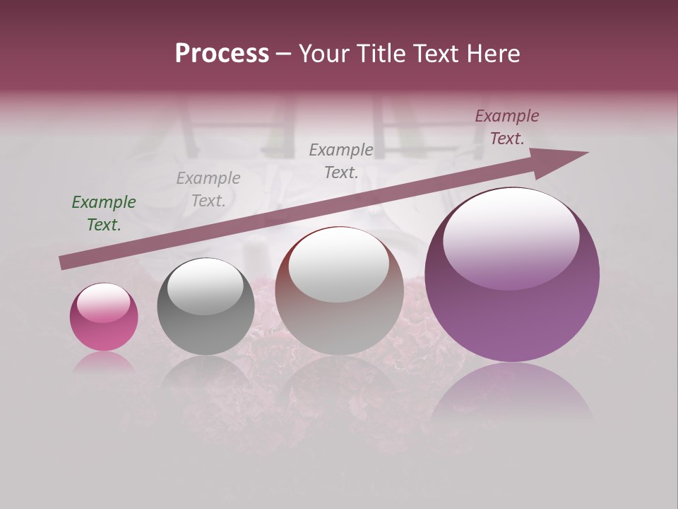 A Table Topped With Pink Flowers And Plates PowerPoint Template
