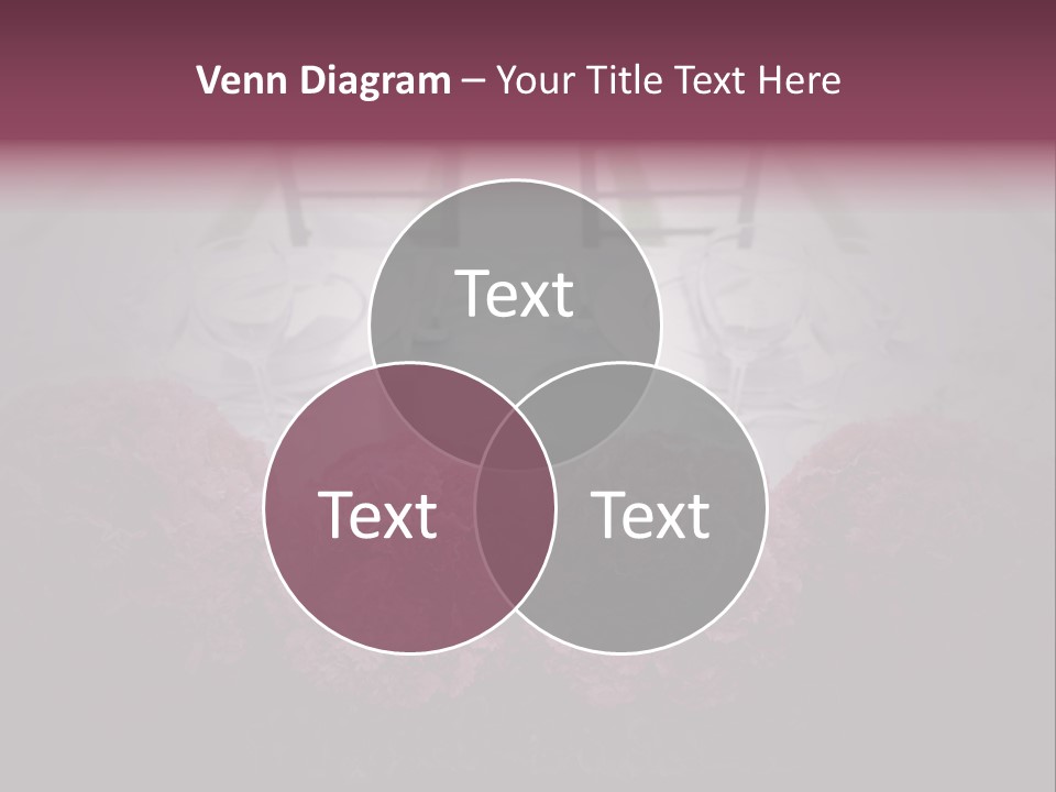 A Table Topped With Pink Flowers And Plates PowerPoint Template
