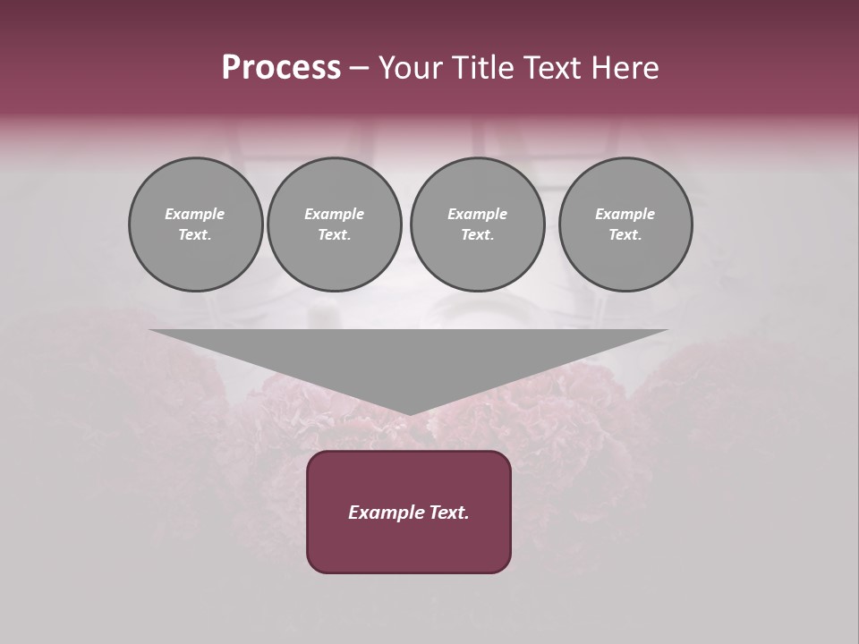 A Table Topped With Pink Flowers And Plates PowerPoint Template