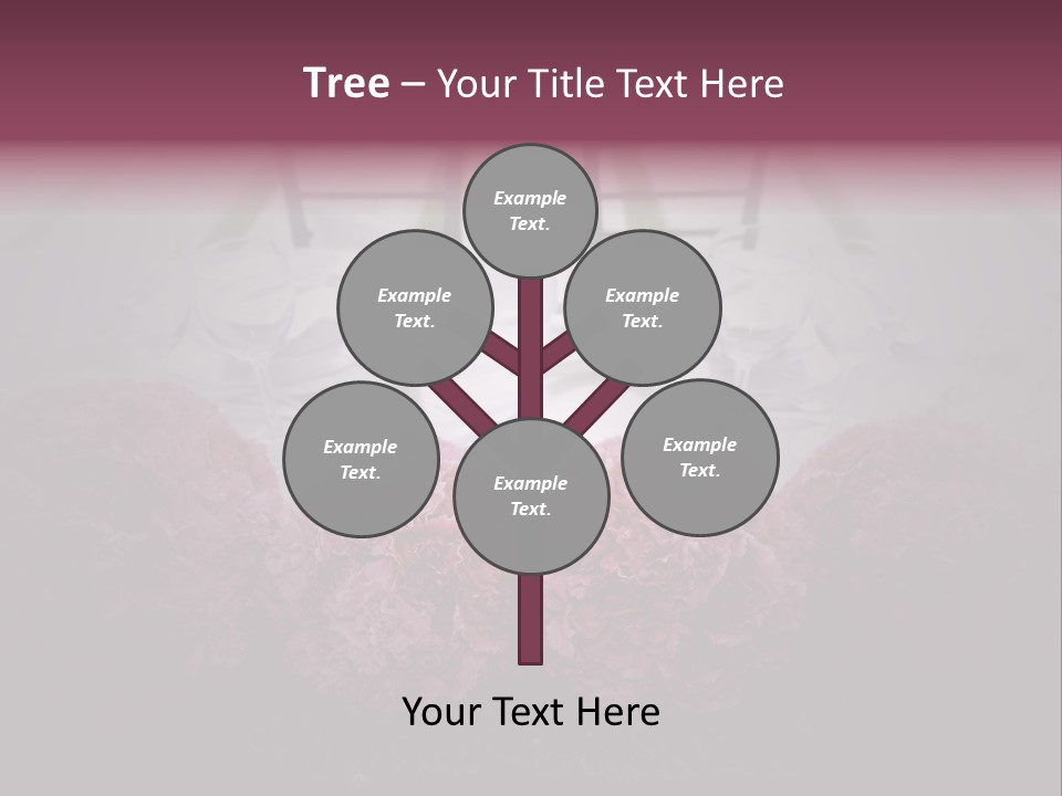 A Table Topped With Pink Flowers And Plates PowerPoint Template