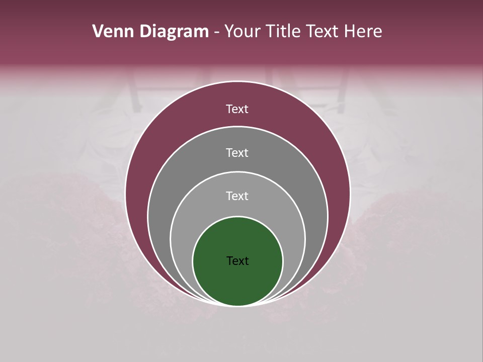 A Table Topped With Pink Flowers And Plates PowerPoint Template