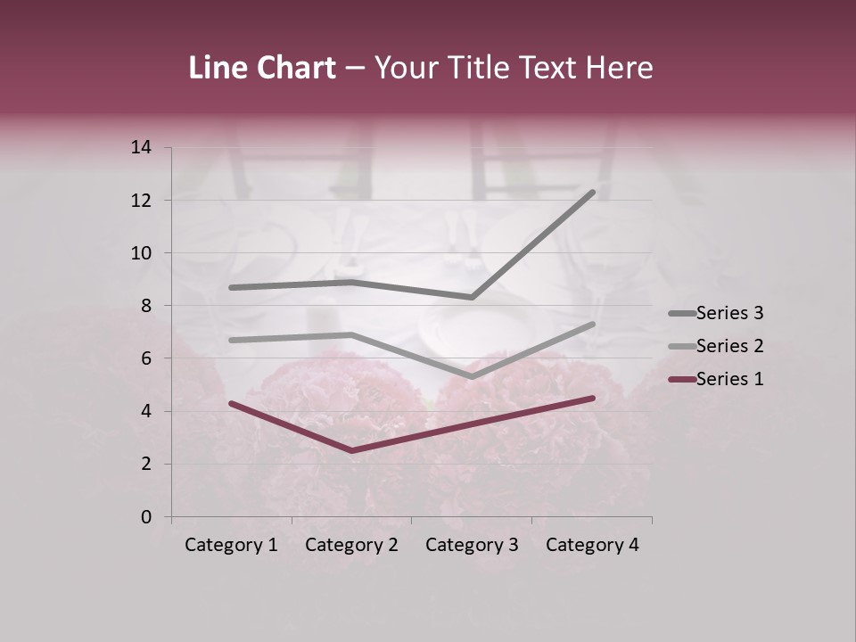A Table Topped With Pink Flowers And Plates PowerPoint Template