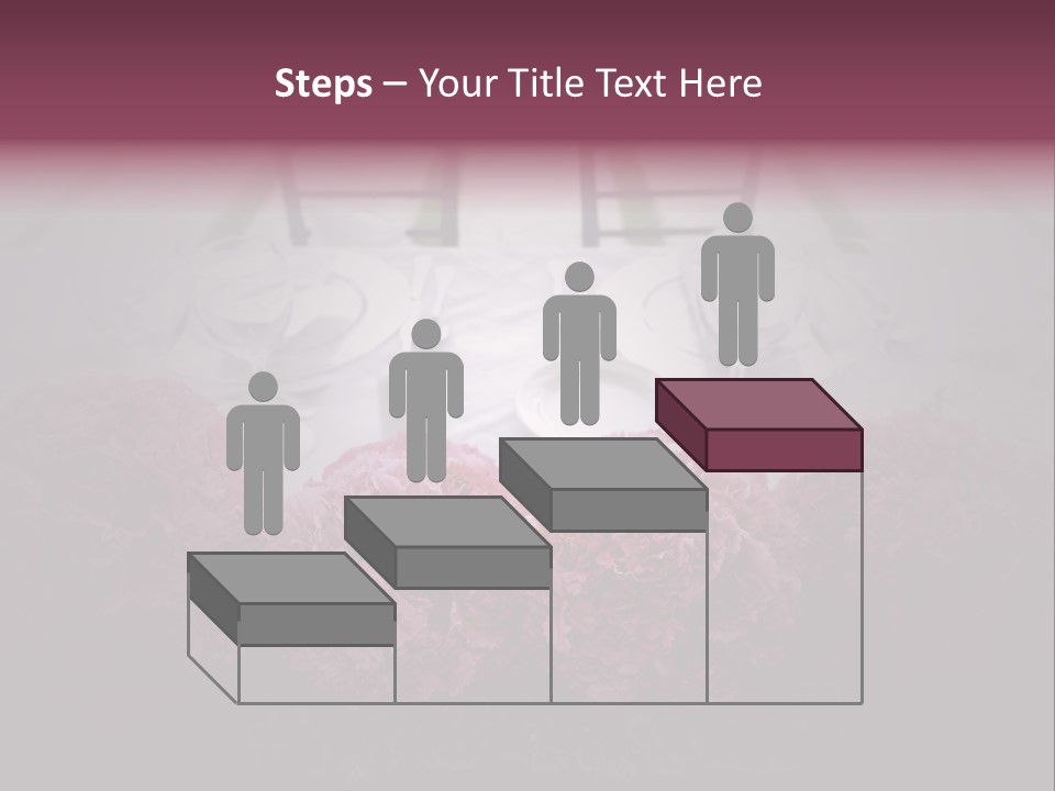 A Table Topped With Pink Flowers And Plates PowerPoint Template