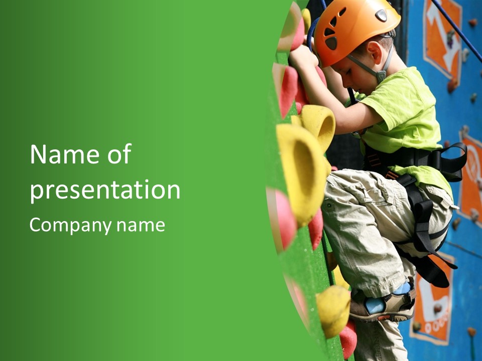 Climbing Mountain Brave PowerPoint Template