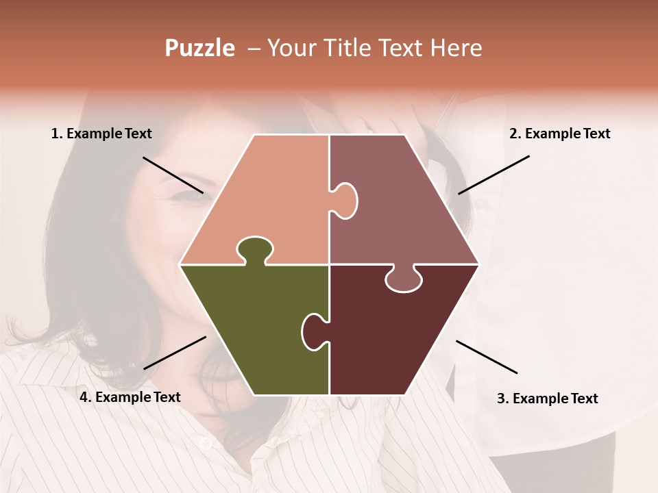 A Woman Getting Her Hair Styled By A Hair Stylist PowerPoint Template