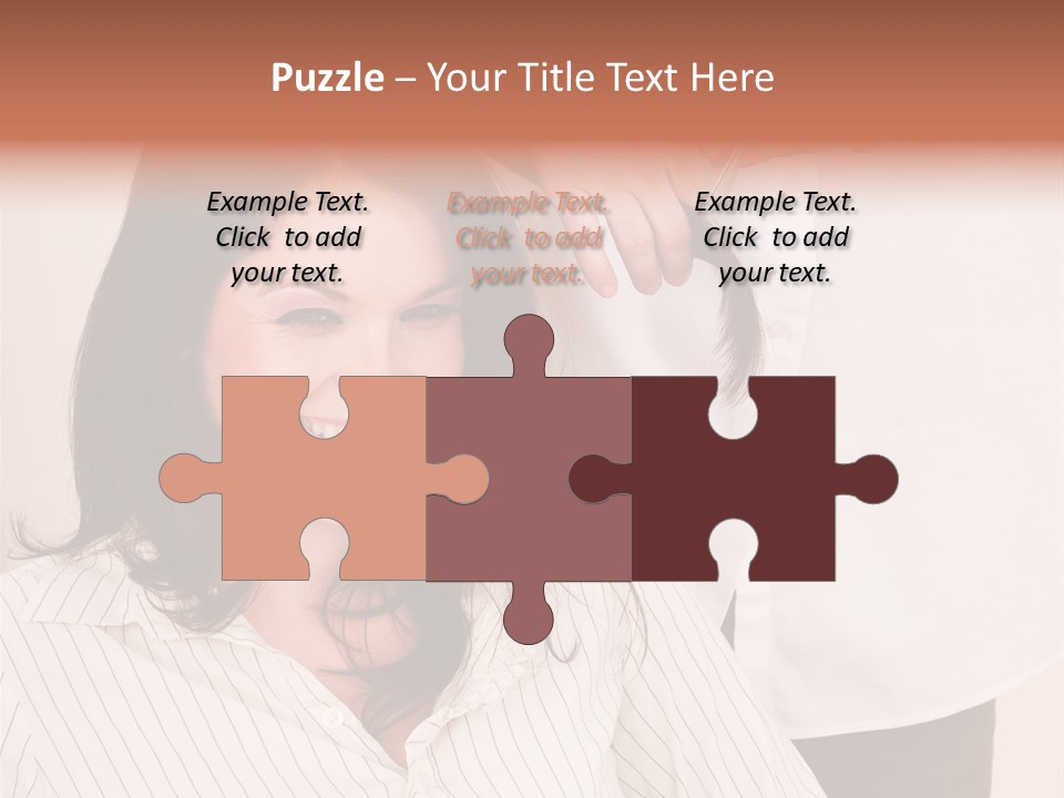 A Woman Getting Her Hair Styled By A Hair Stylist PowerPoint Template