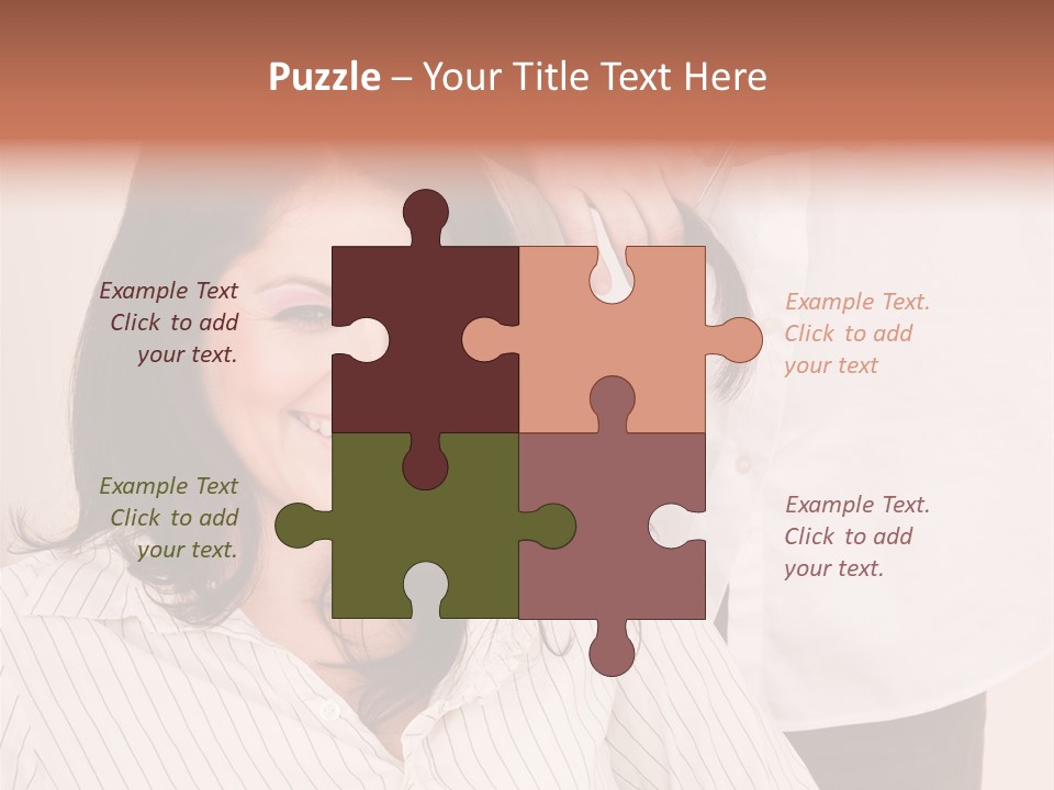 A Woman Getting Her Hair Styled By A Hair Stylist PowerPoint Template