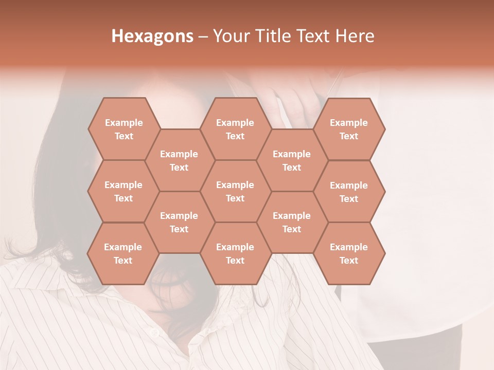 A Woman Getting Her Hair Styled By A Hair Stylist PowerPoint Template