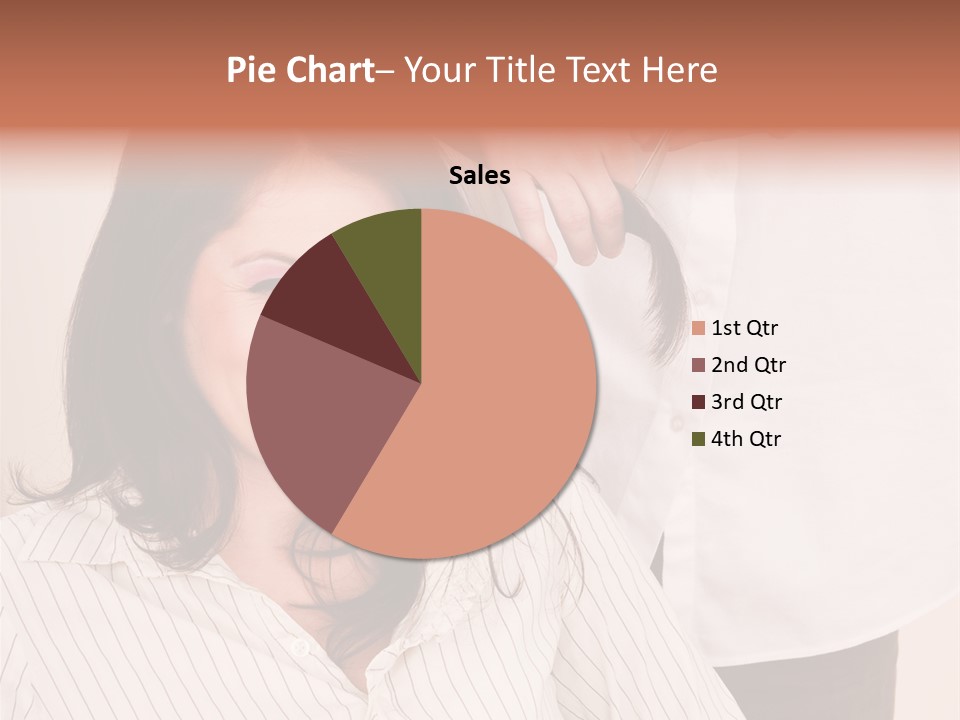 A Woman Getting Her Hair Styled By A Hair Stylist PowerPoint Template