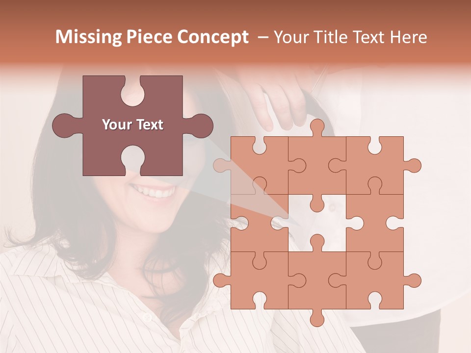 A Woman Getting Her Hair Styled By A Hair Stylist PowerPoint Template