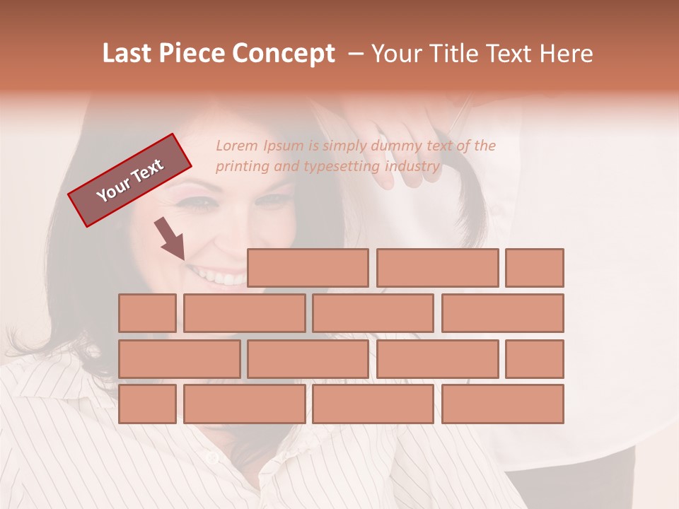 A Woman Getting Her Hair Styled By A Hair Stylist PowerPoint Template