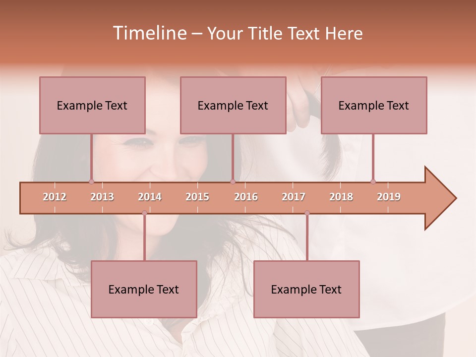 A Woman Getting Her Hair Styled By A Hair Stylist PowerPoint Template