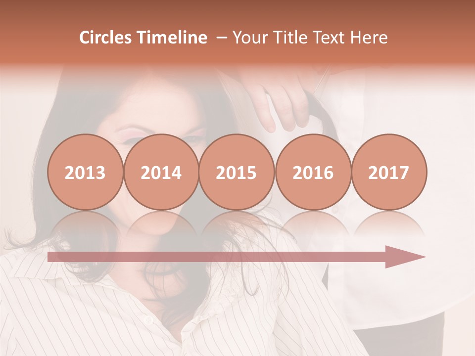 A Woman Getting Her Hair Styled By A Hair Stylist PowerPoint Template