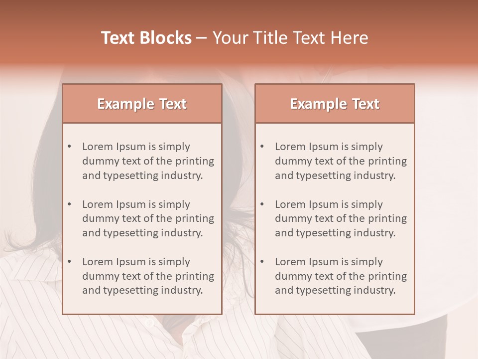 A Woman Getting Her Hair Styled By A Hair Stylist PowerPoint Template