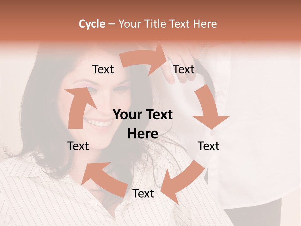 A Woman Getting Her Hair Styled By A Hair Stylist PowerPoint Template