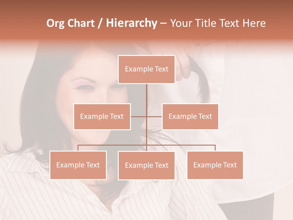 A Woman Getting Her Hair Styled By A Hair Stylist PowerPoint Template