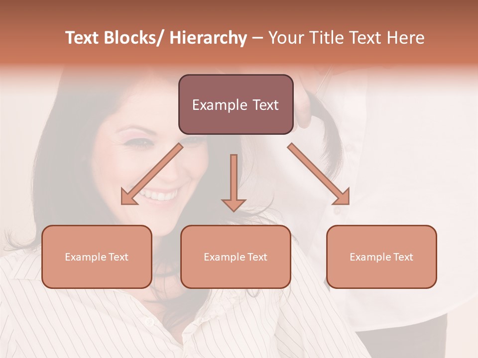 A Woman Getting Her Hair Styled By A Hair Stylist PowerPoint Template