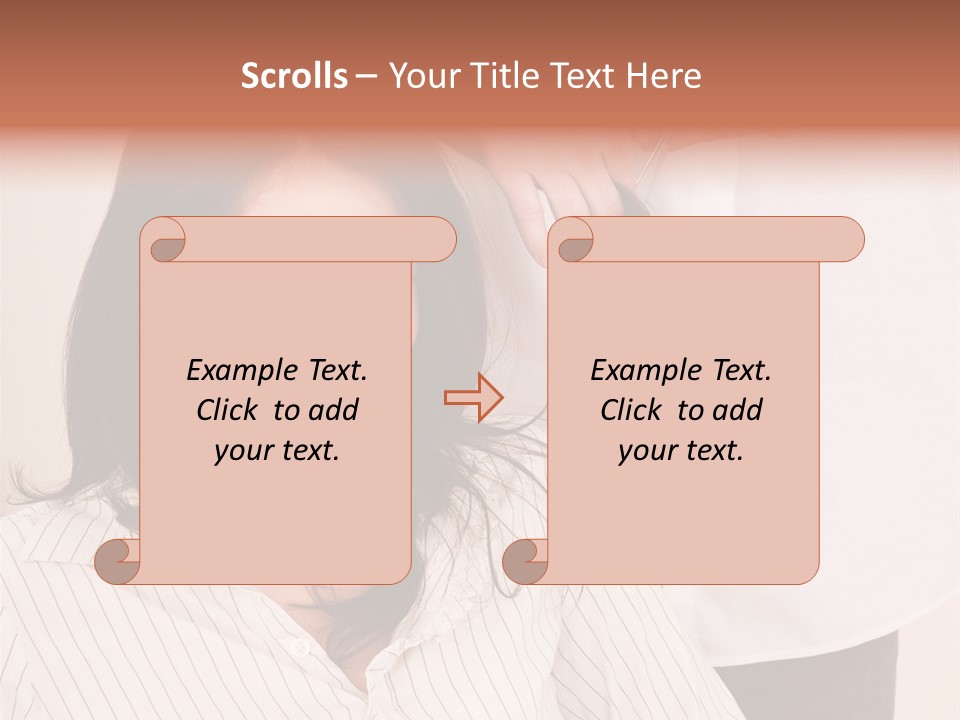 A Woman Getting Her Hair Styled By A Hair Stylist PowerPoint Template