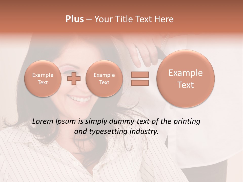 A Woman Getting Her Hair Styled By A Hair Stylist PowerPoint Template