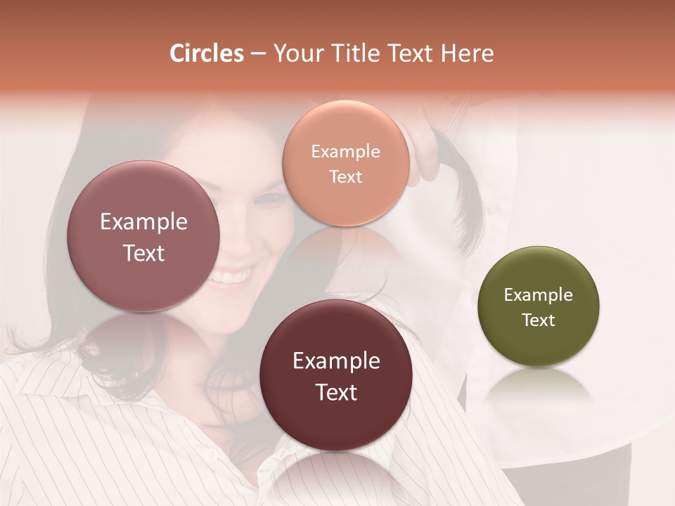 A Woman Getting Her Hair Styled By A Hair Stylist PowerPoint Template