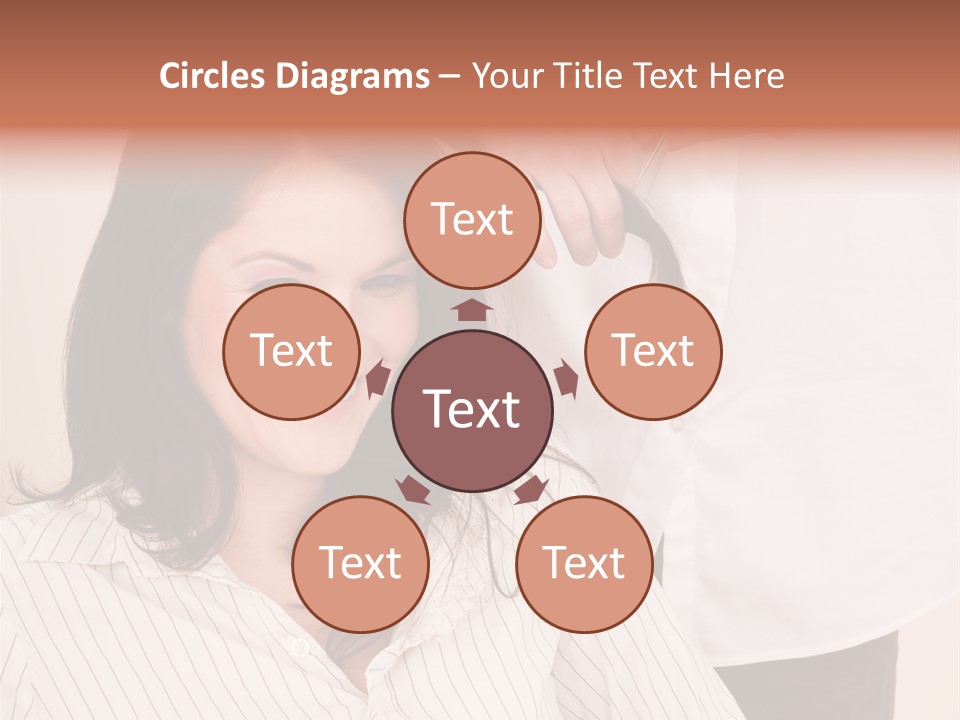 A Woman Getting Her Hair Styled By A Hair Stylist PowerPoint Template