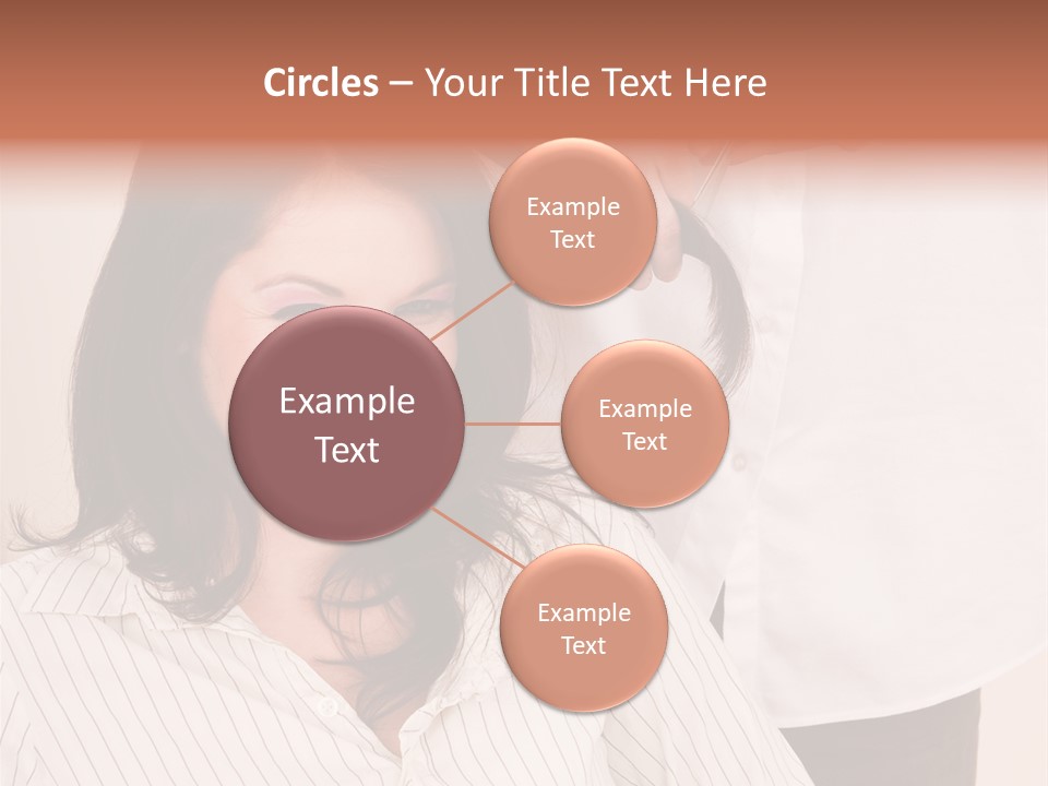 A Woman Getting Her Hair Styled By A Hair Stylist PowerPoint Template