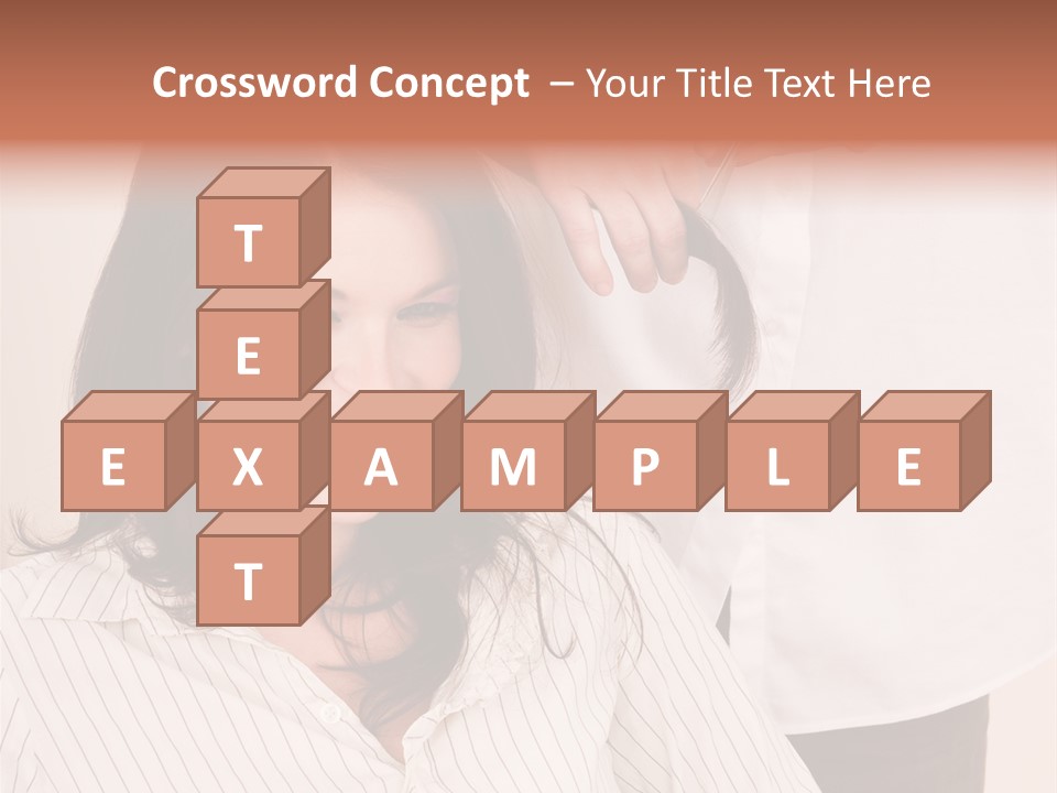 A Woman Getting Her Hair Styled By A Hair Stylist PowerPoint Template