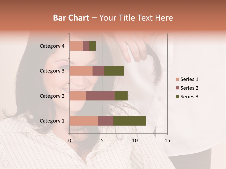 A Woman Getting Her Hair Styled By A Hair Stylist PowerPoint Template