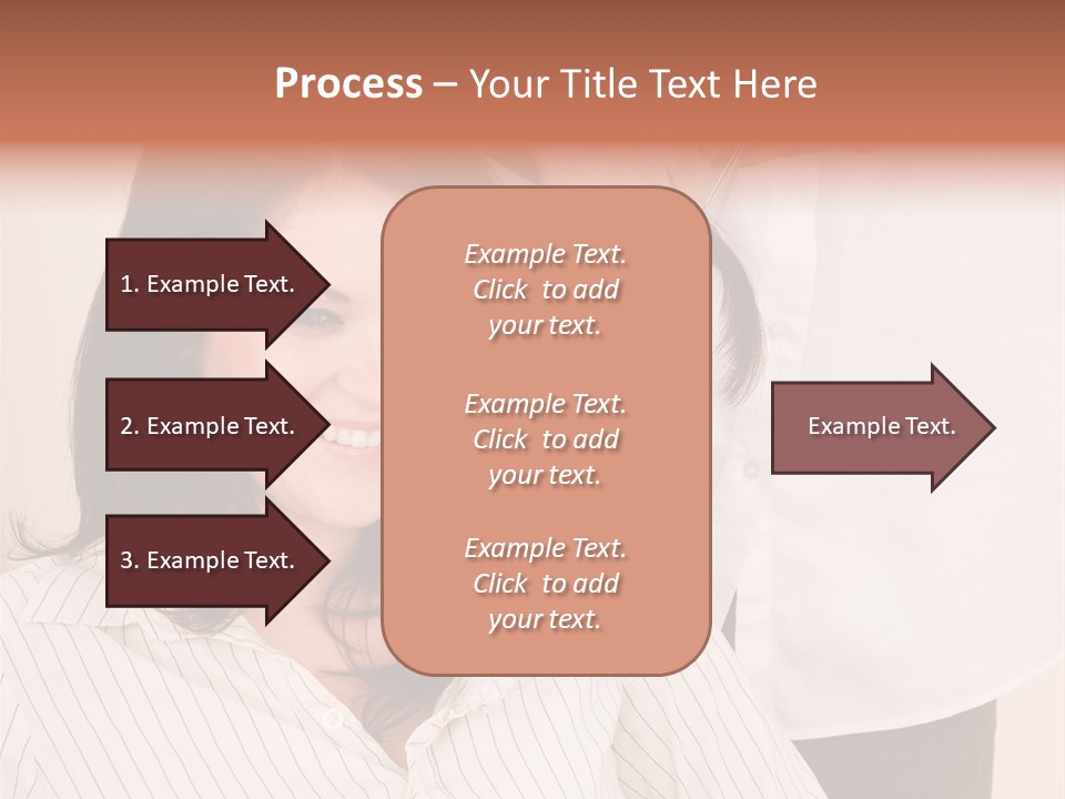 A Woman Getting Her Hair Styled By A Hair Stylist PowerPoint Template