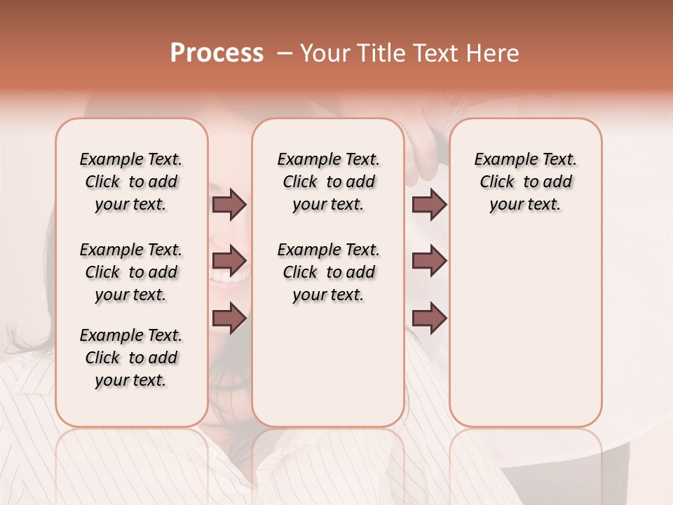 A Woman Getting Her Hair Styled By A Hair Stylist PowerPoint Template