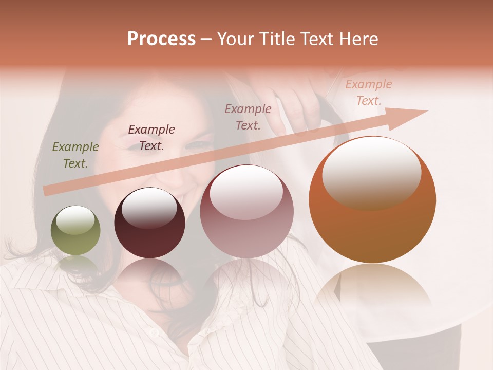 A Woman Getting Her Hair Styled By A Hair Stylist PowerPoint Template