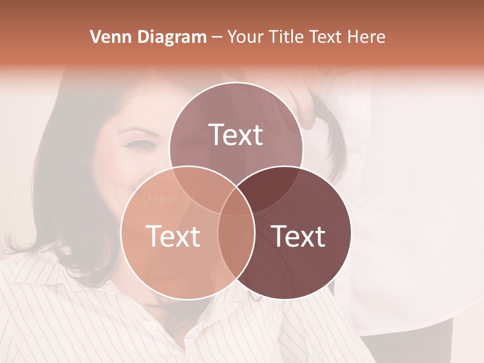 A Woman Getting Her Hair Styled By A Hair Stylist PowerPoint Template