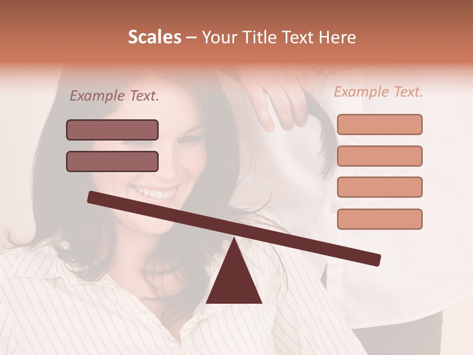 A Woman Getting Her Hair Styled By A Hair Stylist PowerPoint Template
