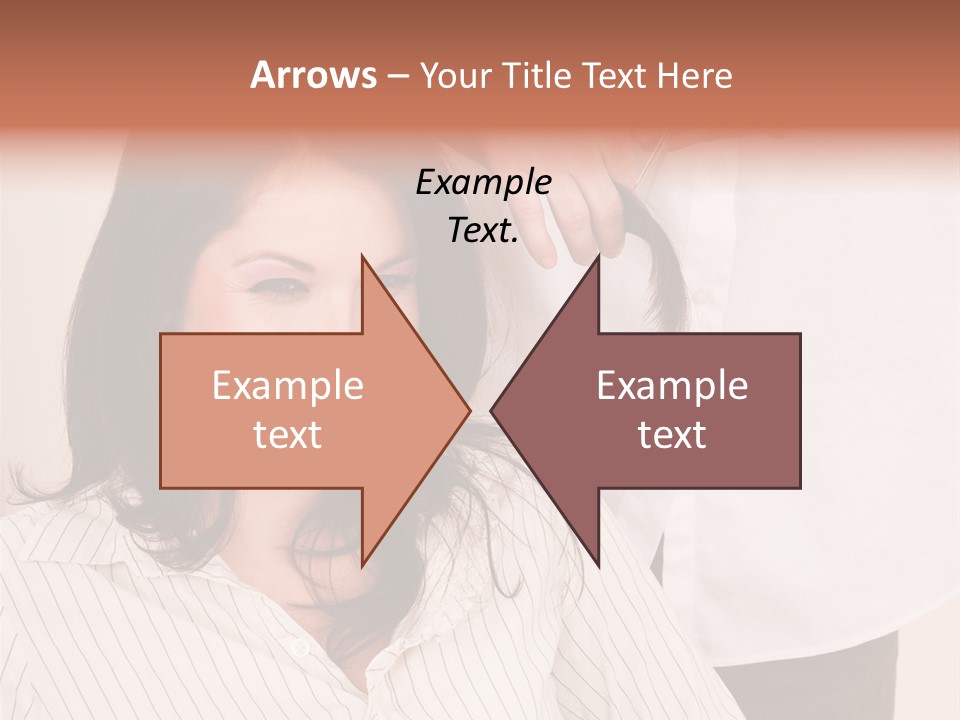 A Woman Getting Her Hair Styled By A Hair Stylist PowerPoint Template
