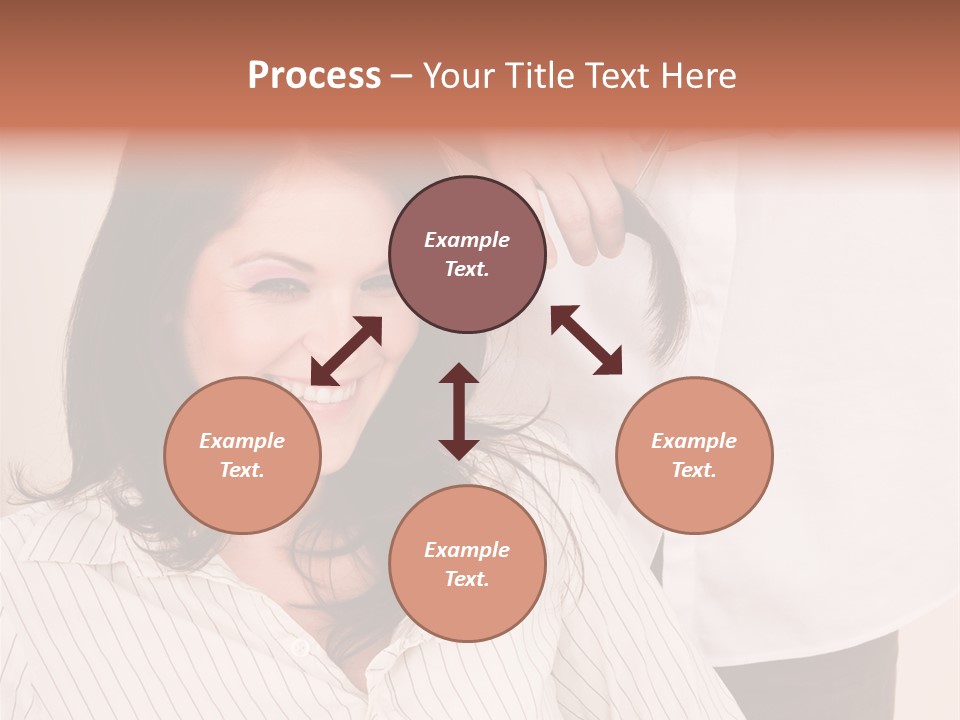 A Woman Getting Her Hair Styled By A Hair Stylist PowerPoint Template