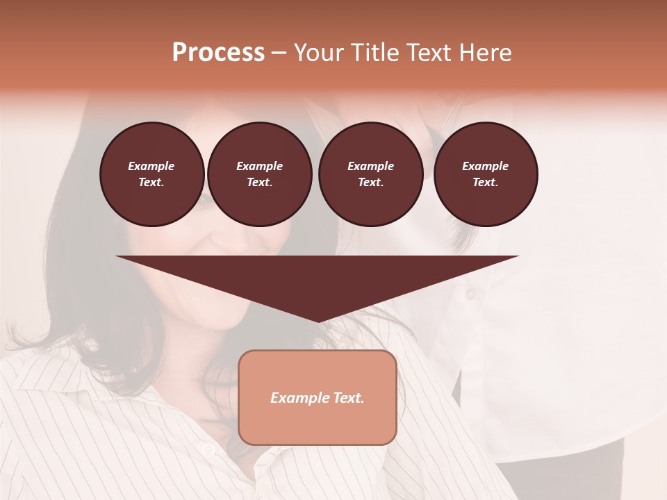 A Woman Getting Her Hair Styled By A Hair Stylist PowerPoint Template