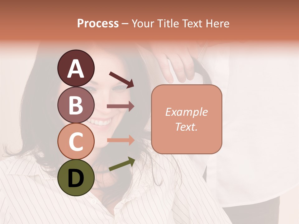 A Woman Getting Her Hair Styled By A Hair Stylist PowerPoint Template