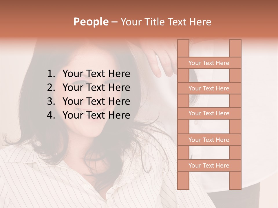 A Woman Getting Her Hair Styled By A Hair Stylist PowerPoint Template