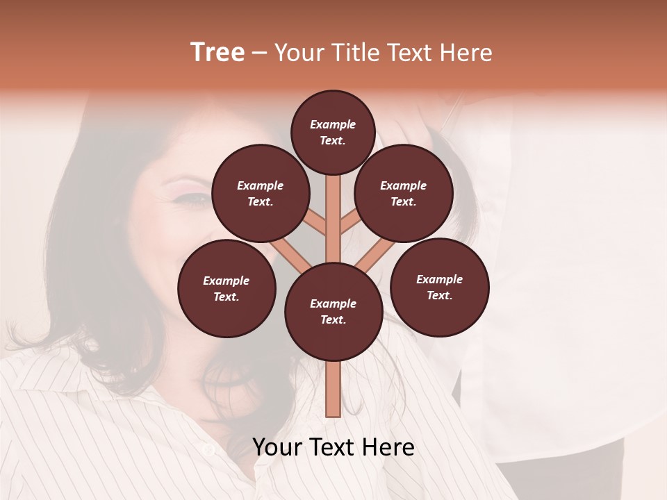 A Woman Getting Her Hair Styled By A Hair Stylist PowerPoint Template