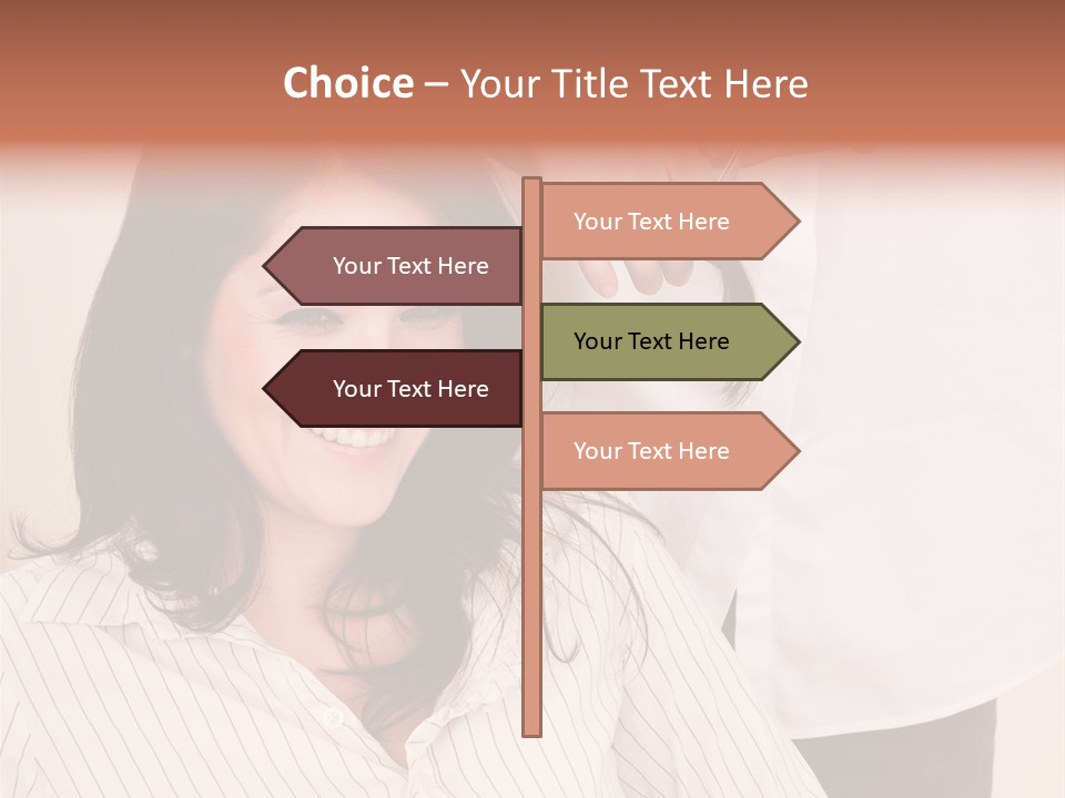 A Woman Getting Her Hair Styled By A Hair Stylist PowerPoint Template