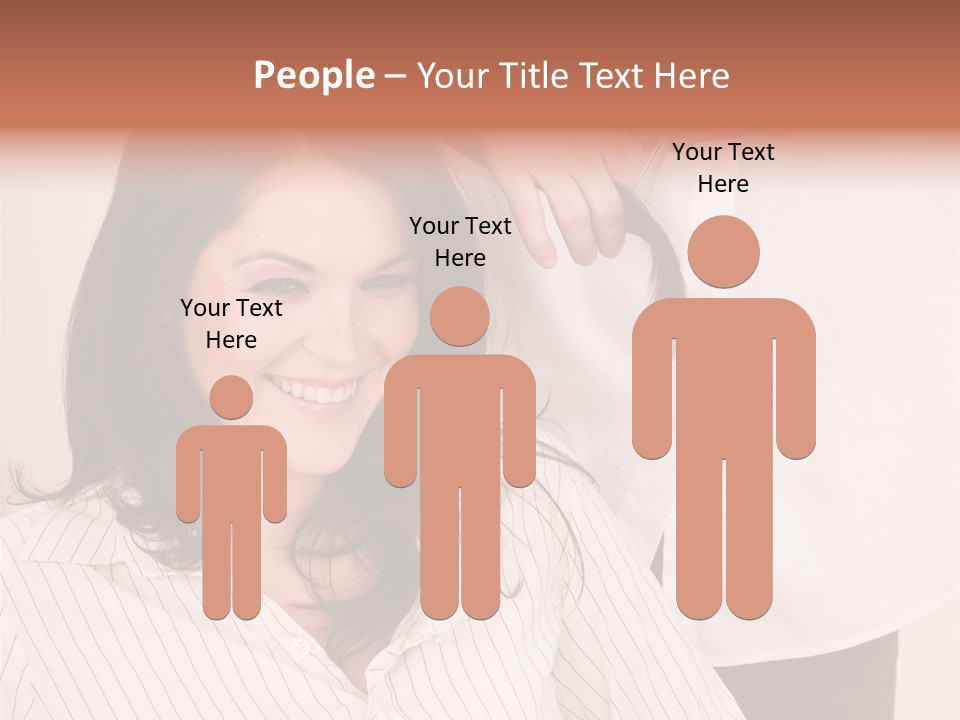 A Woman Getting Her Hair Styled By A Hair Stylist PowerPoint Template