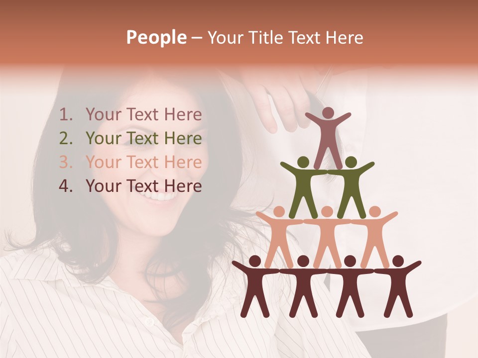 A Woman Getting Her Hair Styled By A Hair Stylist PowerPoint Template