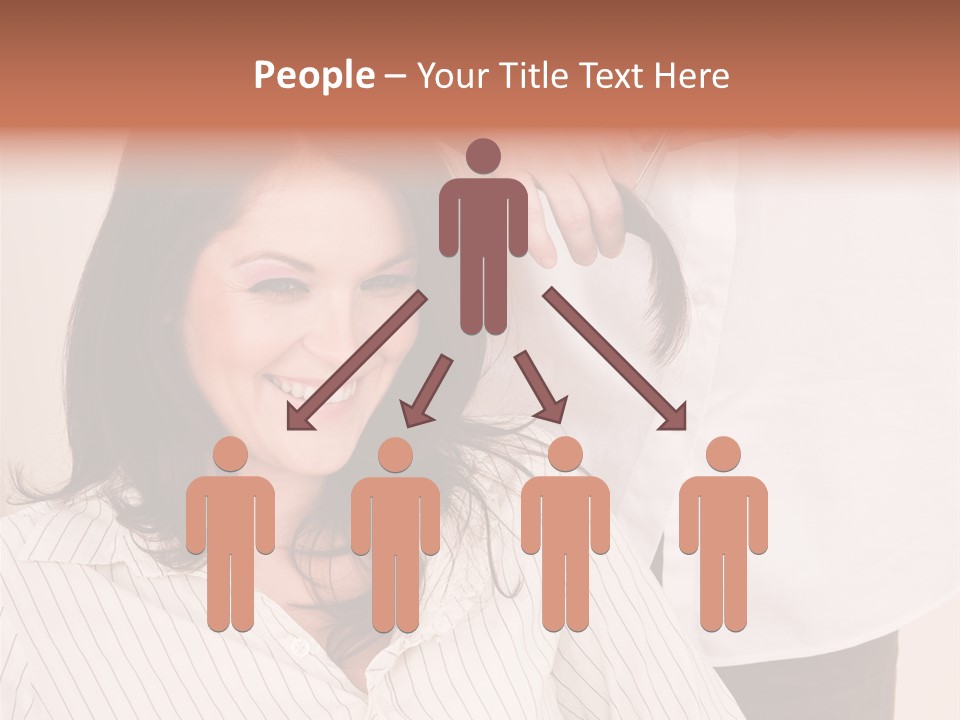 A Woman Getting Her Hair Styled By A Hair Stylist PowerPoint Template
