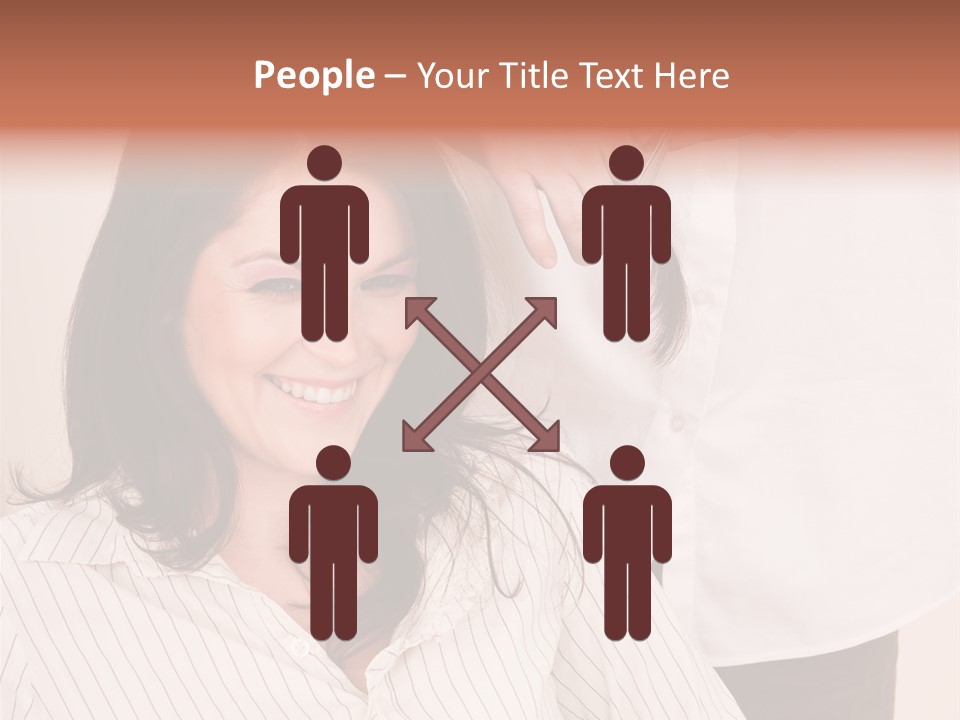 A Woman Getting Her Hair Styled By A Hair Stylist PowerPoint Template