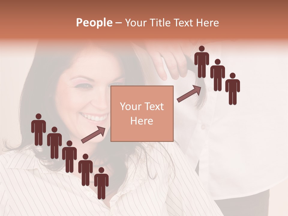 A Woman Getting Her Hair Styled By A Hair Stylist PowerPoint Template