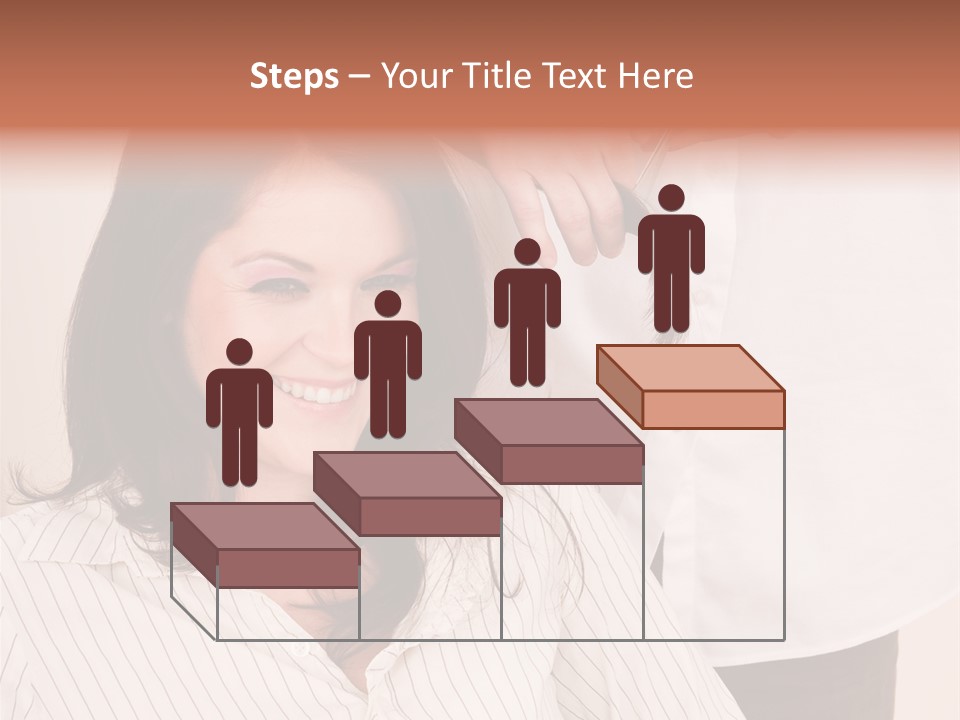 A Woman Getting Her Hair Styled By A Hair Stylist PowerPoint Template