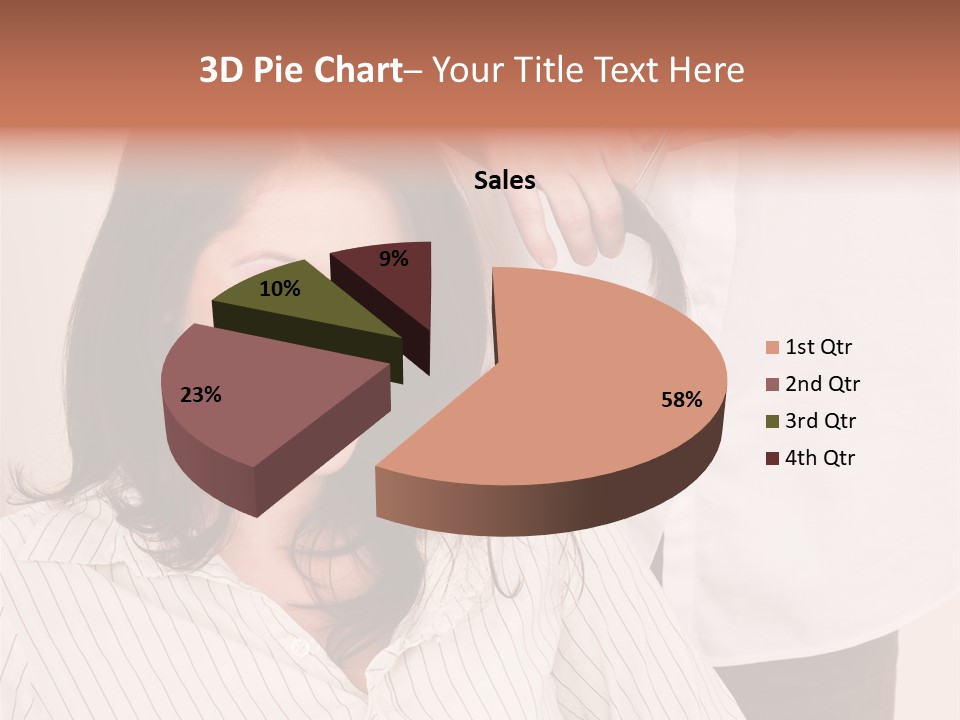 A Woman Getting Her Hair Styled By A Hair Stylist PowerPoint Template